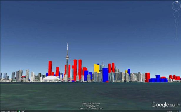 Visualizing the future of Toronto through Google Earth