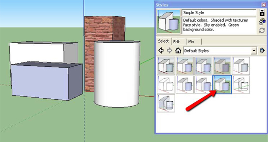 Mixing Styles in Google SketchUp