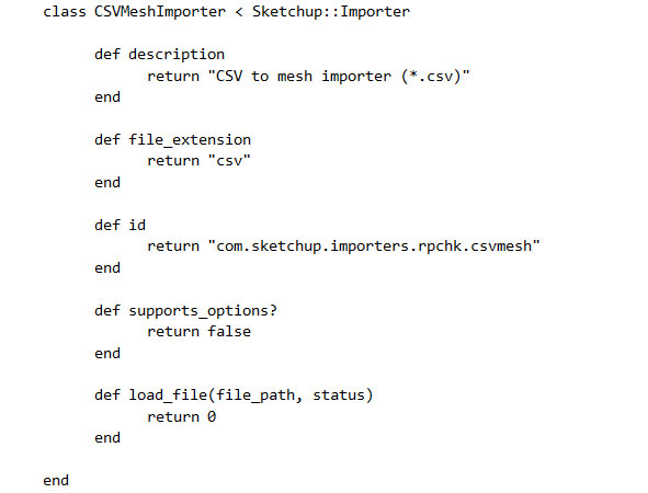 How to create import mechanisms inside of Sketchup with Ruby scripting