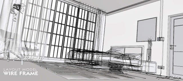 The making of Jas bedroom with Sketchup