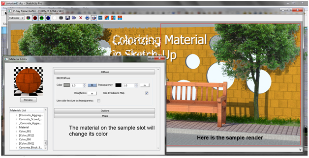 How colourize materials in Sketchup