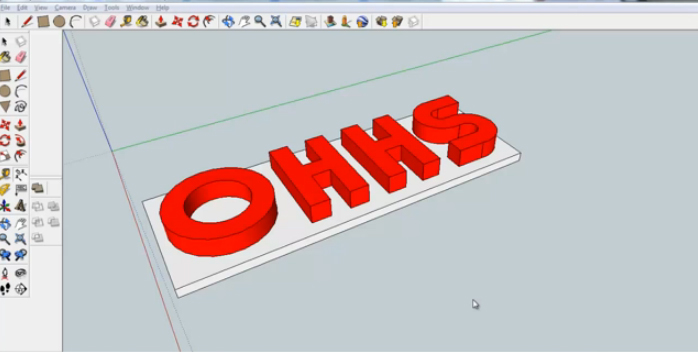 Sketchup Tutorial 2D to 3D Letters - Part 4