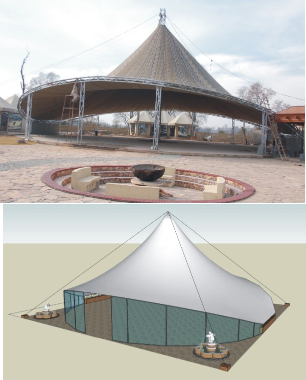 How to apply SketchUp for tent modelling