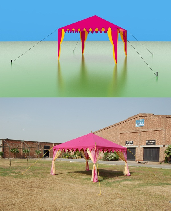 How to apply SketchUp for tent modelling