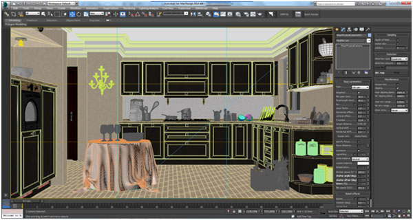 Kitchen rendering with Sketchup, 3dsMax+Vray and Photoshop