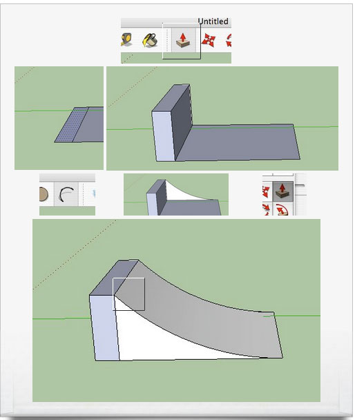 How to make a halfpipe with Sketchup