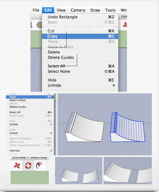 How to make a halfpipe with Sketchup