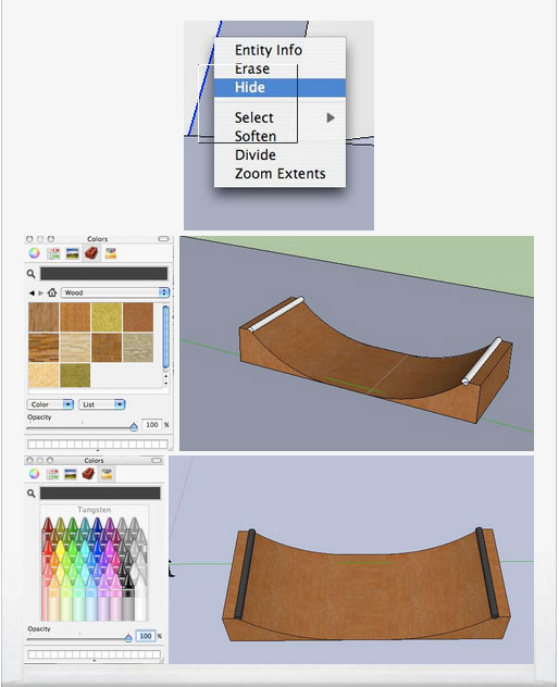 How to make a halfpipe with Sketchup