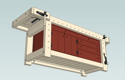 Sketchup creates shaker bench