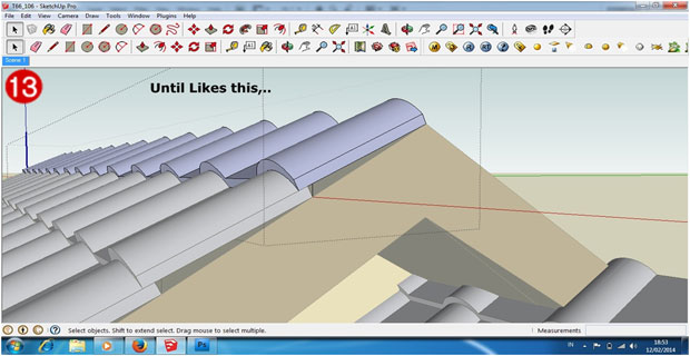 Make realistic roof in Sketchup