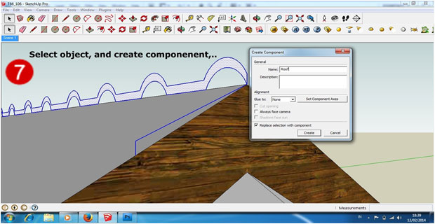 Make realistic roof in Sketchup