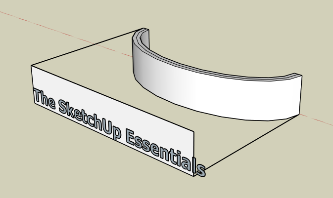 How to Create Curved Extruded Letters on a Curved Sign in SketchUp without Plugins