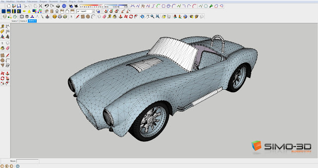 Shaping a shelby with Sketchup