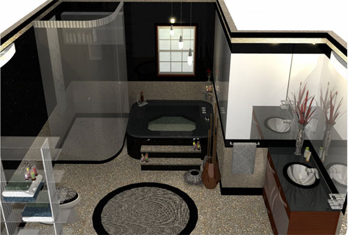 Create a compelling design of your bathroom with Sketchup