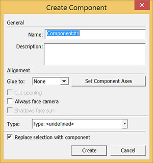 How to produce a Basic Component in Sketchup