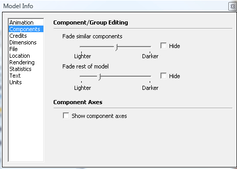 How to easily edit components and groups in sketchup for a larger and complicated project