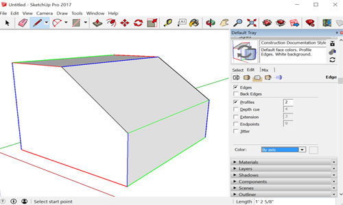 Drawing basics on SketchUp – Edges and Faces