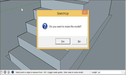 How to resize components in SketchUp