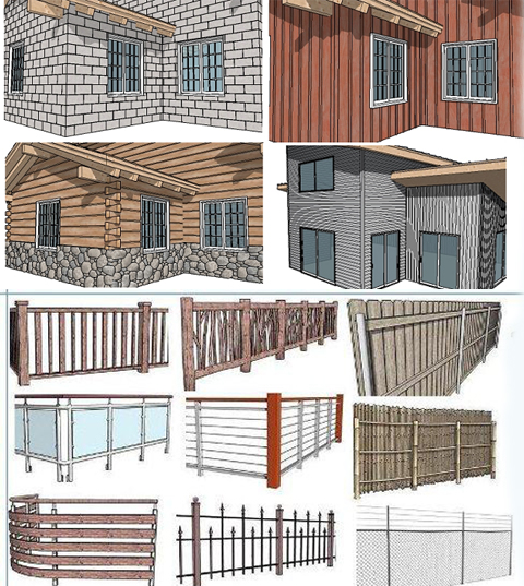 Instant Fence and Railing from Vali Architects in SketchUp