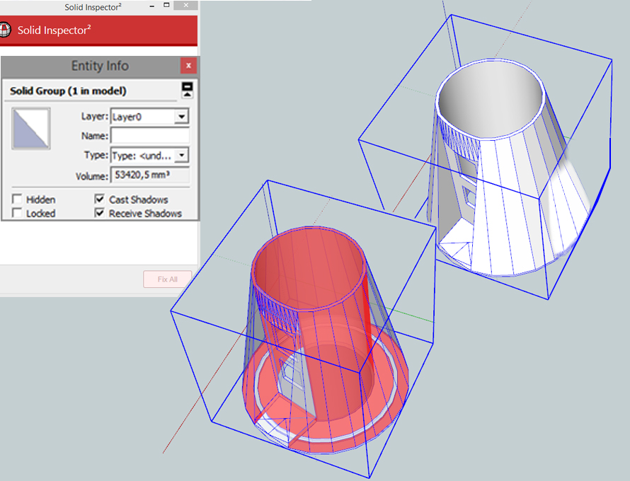 Using SketchUp’s CleanUp3 and Solid Inspetcor2 tools