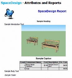 SpaceDesign Attributes and Report