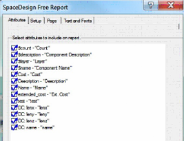 SpaceDesign and Report Wizard