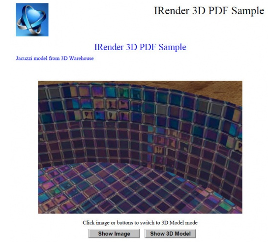 PDF file after navigating in 3D PDF into model