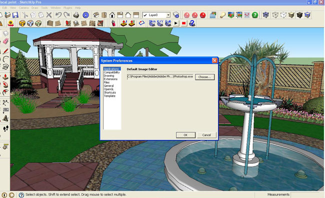 How can you chose your photo editing application within SketchUp