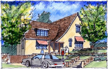Featured image of post House Drawing Sketch With Color - Layers upon layers, a color mixer for any color combination you and an intuitive interface makes sure you spend more time drawing awesome things than looking for things.