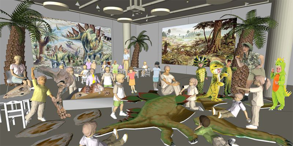 SketchUp Digital Watercolor for a Museum Classroom
