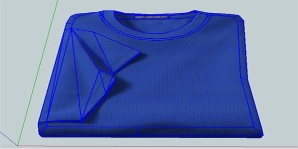 How to model a folded tshirt
