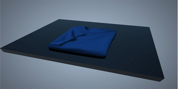 How to model a folded tshirt