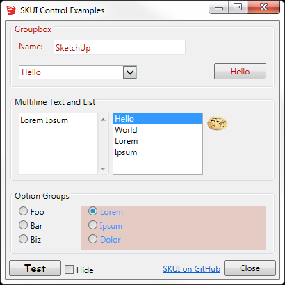 SKUI - A GUI Framework for SketchUp