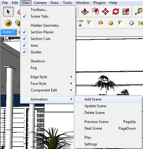 How to make scenes and animations easily through Sketchup