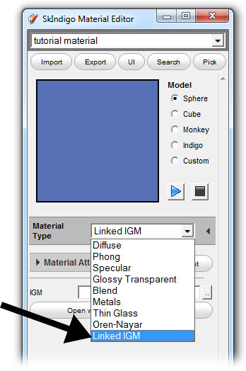 Using the material database in Sketchup